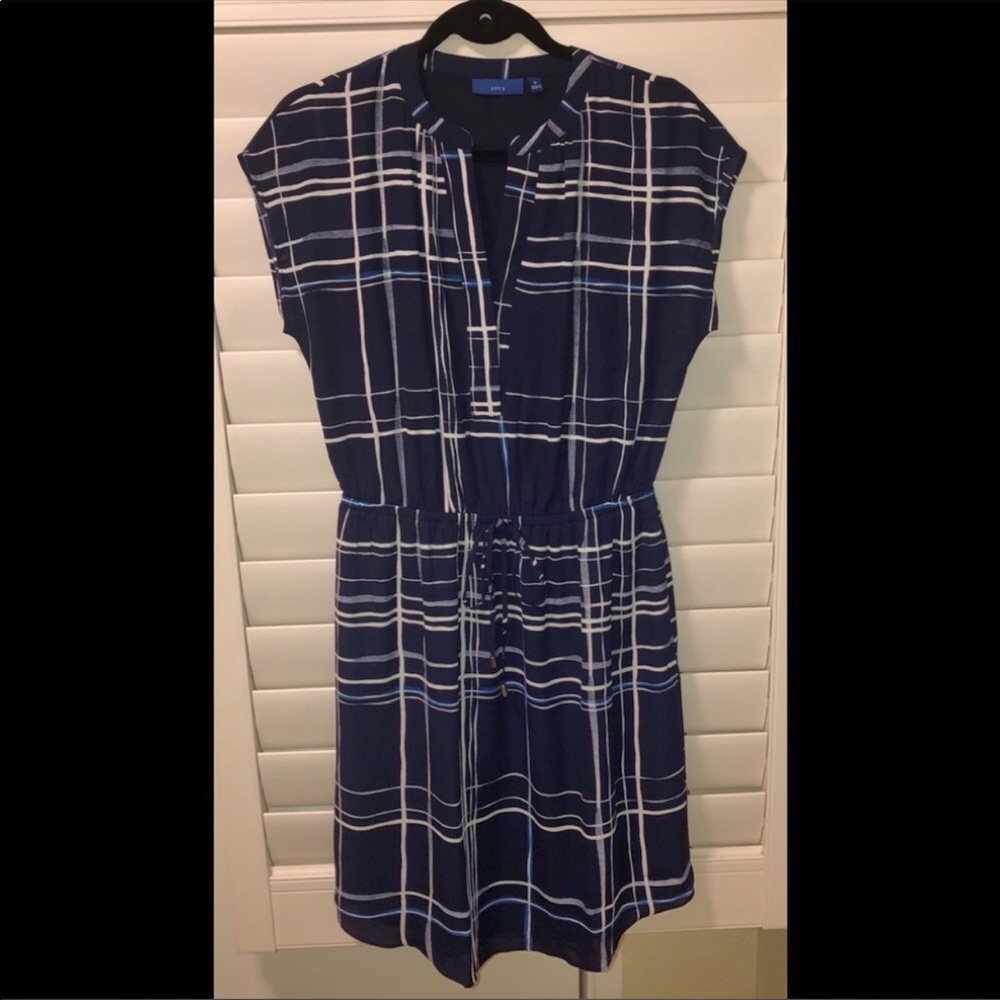 Apt. 9 Blue Sleeveless Stripped Dress